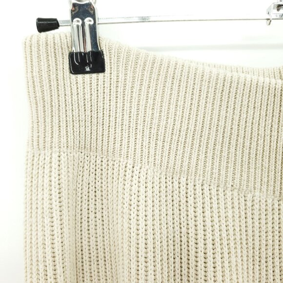 House Of CB Mckenzie Ribbed Wide Leg Utility Trousers M Oatmeal/Khaki/Natural - Picture 6 of 16